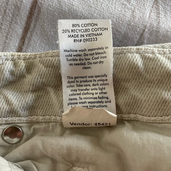 Pacsun 90s Boyfriend Jeans Women’s Size 24 Light Cream High Waist Grunge Ripped - Picture 16 of 16